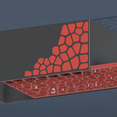 Hộp Giấy Ăn Voronoi Có Đáy Trượt