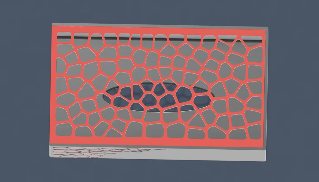 Hộp Giấy Ăn Voronoi Có Đáy Trượt - Image 4