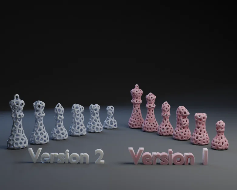 Bộ Cờ Vua Voronoi - Hai Phiên Bản Độc Đáo - Image 1