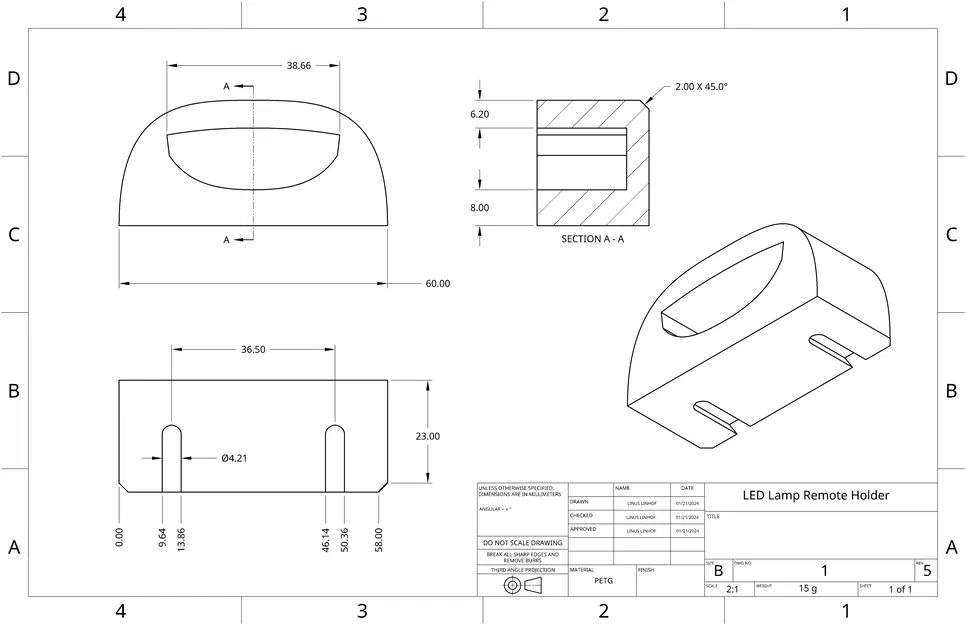 Kệ Treo Tường Remote Đèn LED - Image 2