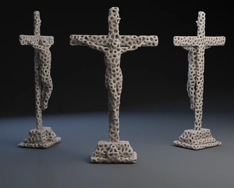 Mô hình Chúa Giêsu Vô hình - Voronoi Crucifix - Image 1