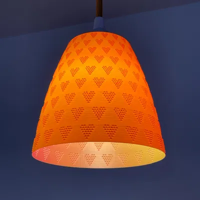 Chao Đèn Kiểu Hoa Văn Trái Tim Chế Độ Lọ