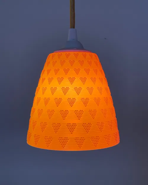 Chao Đèn Kiểu Hoa Văn Trái Tim Chế Độ Lọ - Image 2