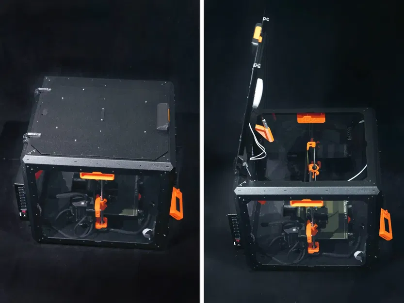 Nắp có bản lề với lò xo khí cho Original Prusa Enclosure - Image 1