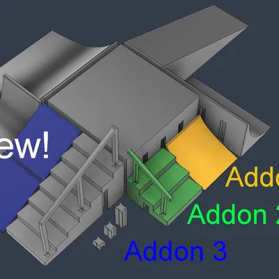 Khu Trượt Ván Mini Module - Dốc, Thanh Ray và Cầu Thang