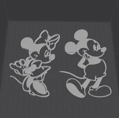 Móc khoá trang trí Mickey và Minnie