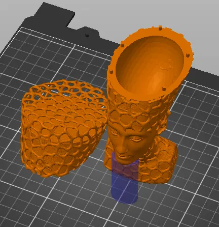Tượng Nữ hoàng Nefertiti với họa tiết Voronoi và hộp quà bí mật - Image 2
