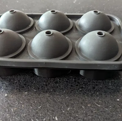 Khuôn Silicon Làm Đá Viên Hình Cầu 6 Viên