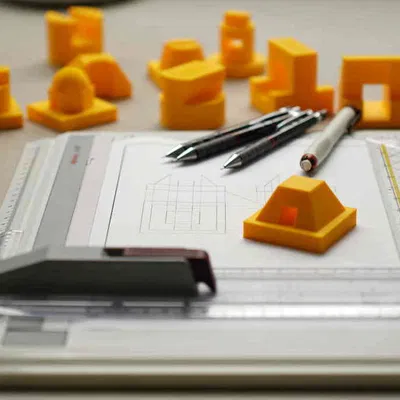 Bản vẽ kỹ thuật với các dạng in 3D