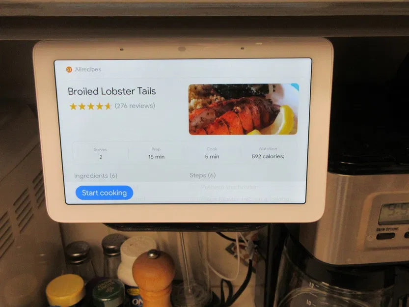 Pát gắn Google Nest Hub dưới tủ bếp - Image 2