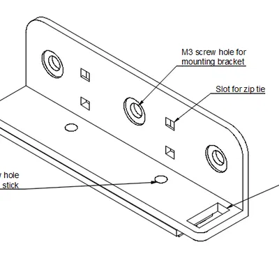 Giá đỡ NeoPixel stick cho Ender 3
