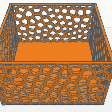 Hộp với hoa văn voronoi