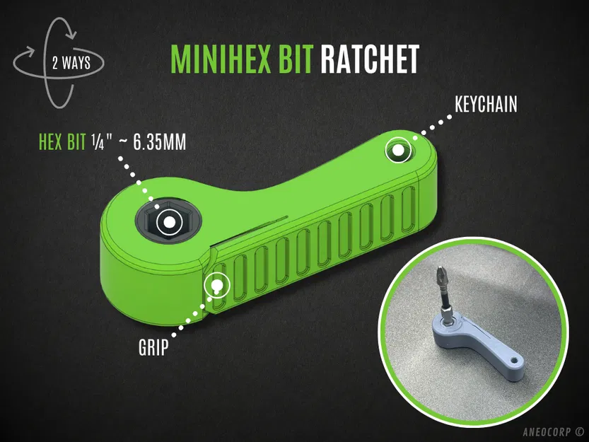 MiniHex Bit Ratchet - Dụng Cụ Vặn Vít Nhỏ Gọn - Image 1