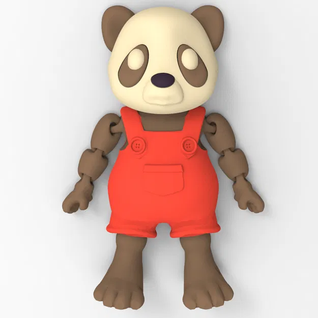 Mô Hình Gấu Trúc Khớp Nối 3D - Image 1