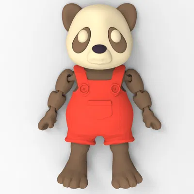 Mô Hình Gấu Trúc Khớp Nối 3D