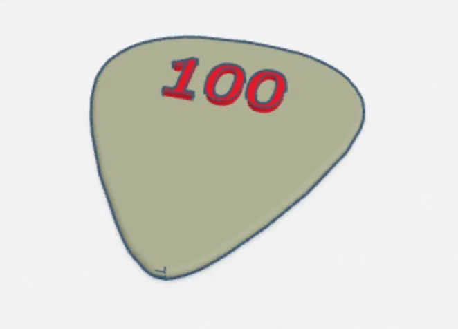 Pick đàn ghi-ta có số 100 #100 - Image 1
