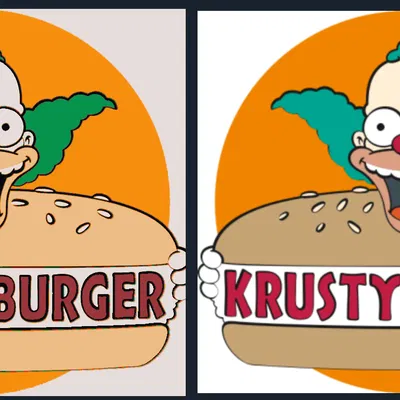 Logo Krusty Burger - Hueforge
