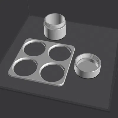 Hộp Tròn Có Nắp Và Đế