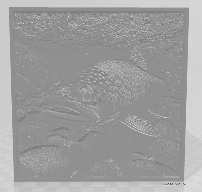 Đèn chao "Cá Hồi & Cá Trout" in litho - Image 2
