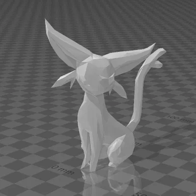 Mô Hình Espeon Ít Góc Cạnh (Low Poly Espeon)
