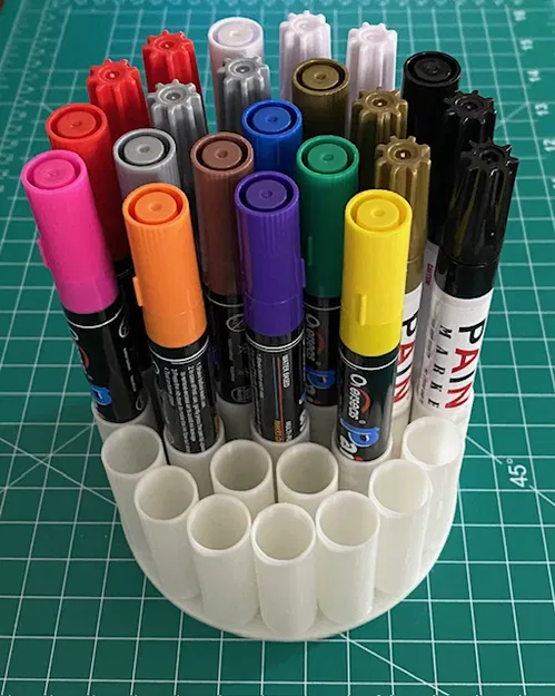 Kệ Đựng Bút Sơn (Đế Tròn) - Image 1