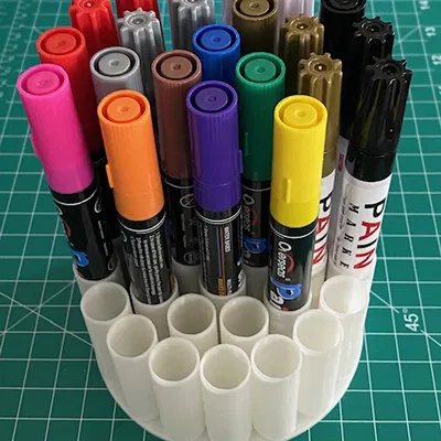 Kệ Đựng Bút Sơn (Đế Tròn)