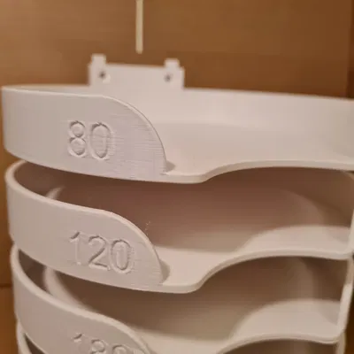 DisKeeper - Hộp đựng giấy chà nhám dạng module 125 và 150 mm treo tường hoặc thanh cài