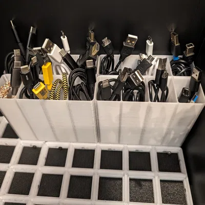 Giá đỡ cáp USB Gridfinity (3x1)