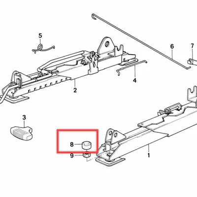 Nắp Chụp Ốc Trượt Ghế Trước Bmw E30 (Đời Đầu/Cuối)