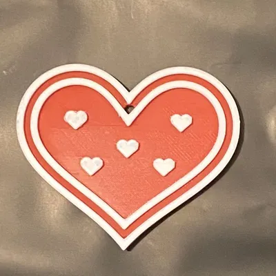 Móc Khóa Trái Tim Chồng Trái Tim