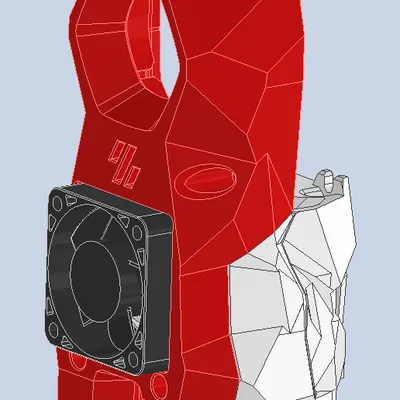 Stealthburner gắn quạt Volcano V6 và/hoặc quạt 4020