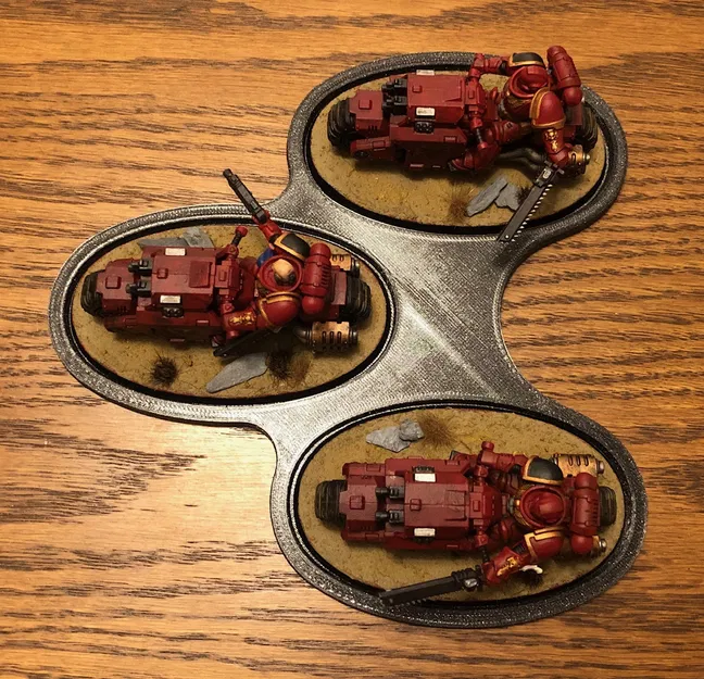 Đế Đội Hình 3 Mô Hình - Oval 90mm - Warhammer - Image 4