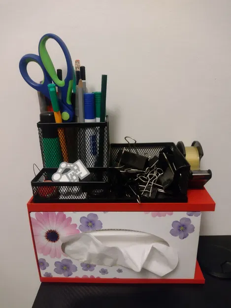 Kệ Đựng Đồ Để Bàn Có Chỗ Để Hộp Khăn Giấy - Image 1