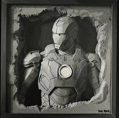 Iron Man v2 - Mô hình vẽ bằng sợi nhựa chân thật