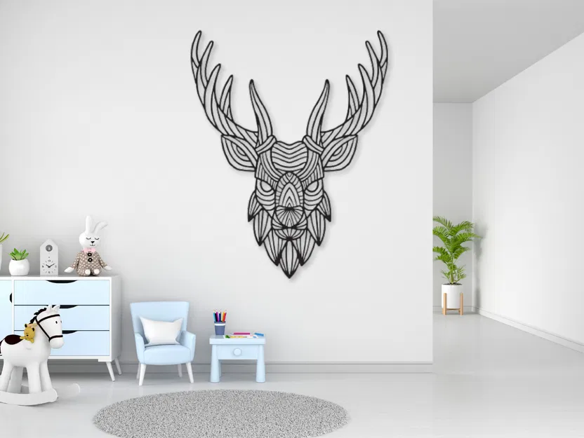 Trang Trí Tường Hình Hươu 2D - Image 1