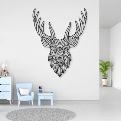 Trang Trí Tường Hình Hươu 2D