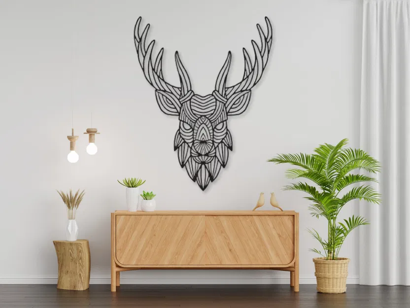 Trang Trí Tường Hình Hươu 2D - Image 2
