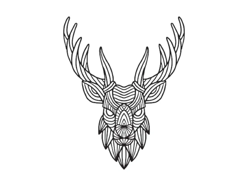 Trang Trí Tường Hình Hươu 2D - Image 3