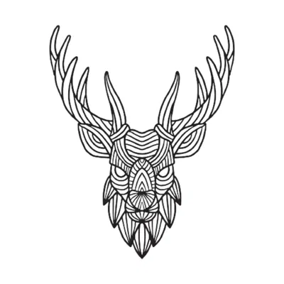 Trang Trí Tường Hình Hươu 2D