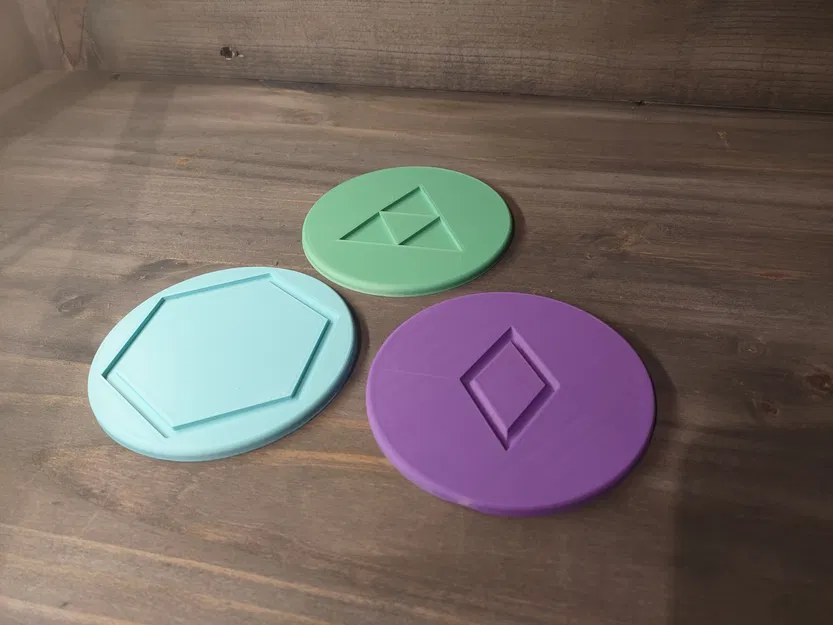 Bộ Đế Lót Ly Hình Học Trừu Tượng Cho Gamer - Khối Rắn Plato - Image 1