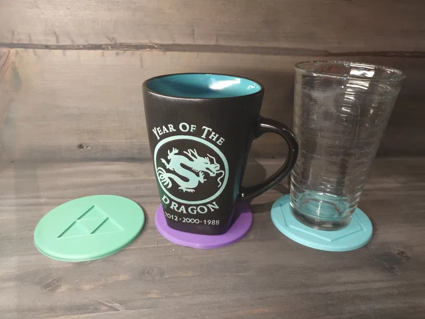 Bộ Đế Lót Ly Hình Học Trừu Tượng Cho Gamer - Khối Rắn Plato - Image 2