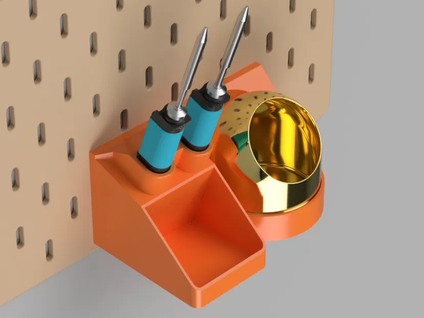 Giá đỡ Skadis: Pinecil (x2) và dụng cụ vệ sinh mũi hàn Hakko (sử dụng ốc vít ren nhiệt) - Image 2