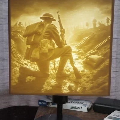 Chụp đèn lính litho