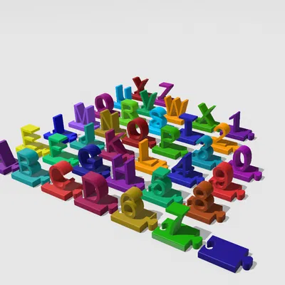 Chữ 3D có thể ghép lại với nhau!