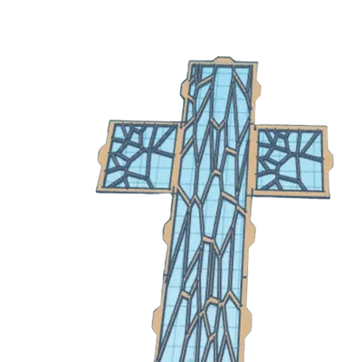 Cây thánh giá đẹp kiểu voronoi