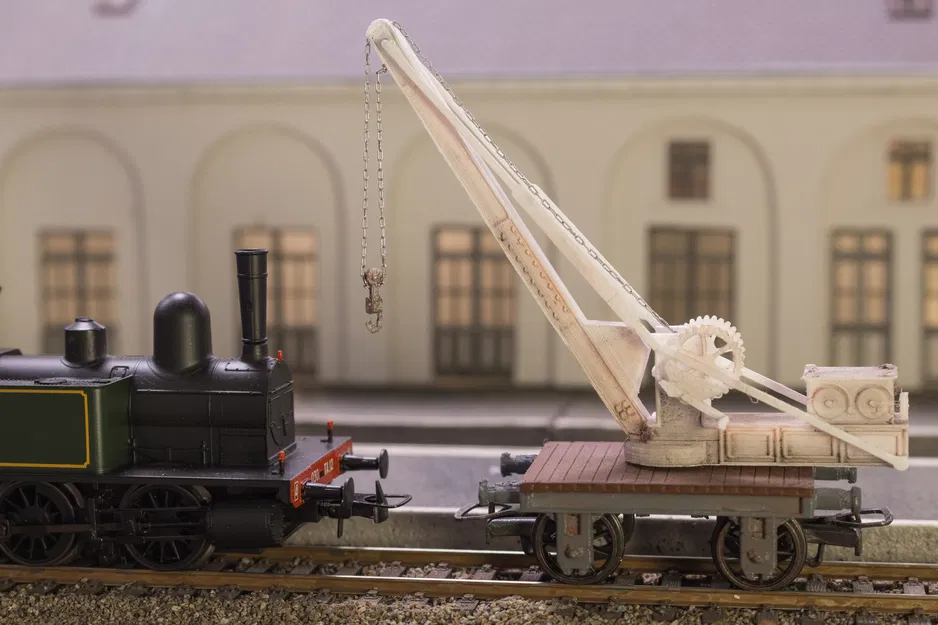 H0/HO - Cần cẩu đường sắt trên ray - Image 1