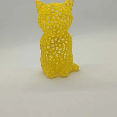 Mèo Voronoi Dễ Thương Phong Cách Low Poly