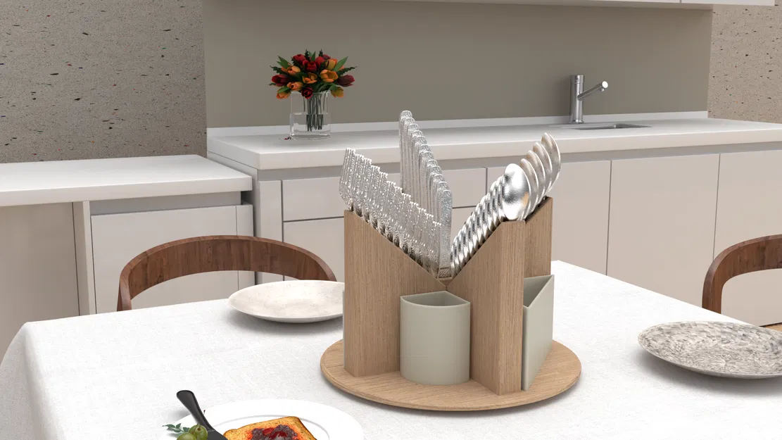 Hộp Đựng Muỗng Nĩa Để Bàn - Image 1