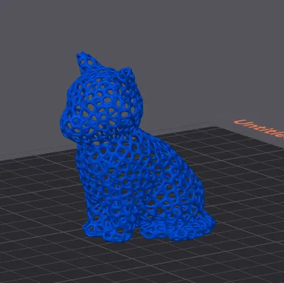 Mèo Voronoi Dễ Thương Phong Cách Low Poly