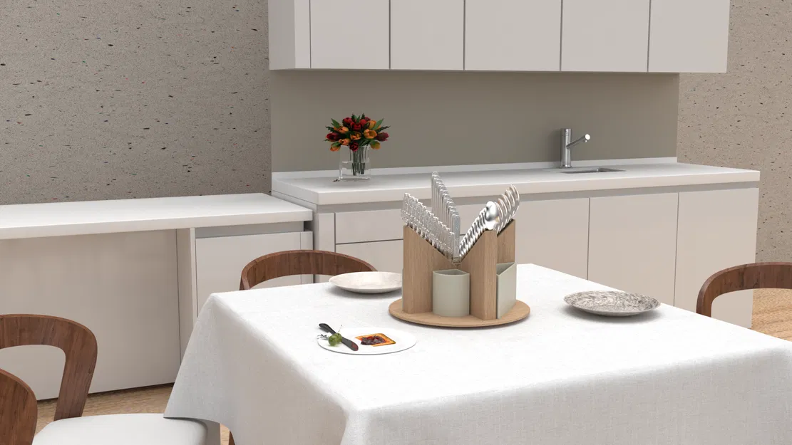 Hộp Đựng Muỗng Nĩa Để Bàn - Image 2